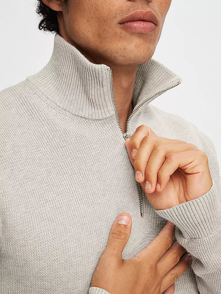 SELECTED Troyer Pullover SLHDANE hellgrau