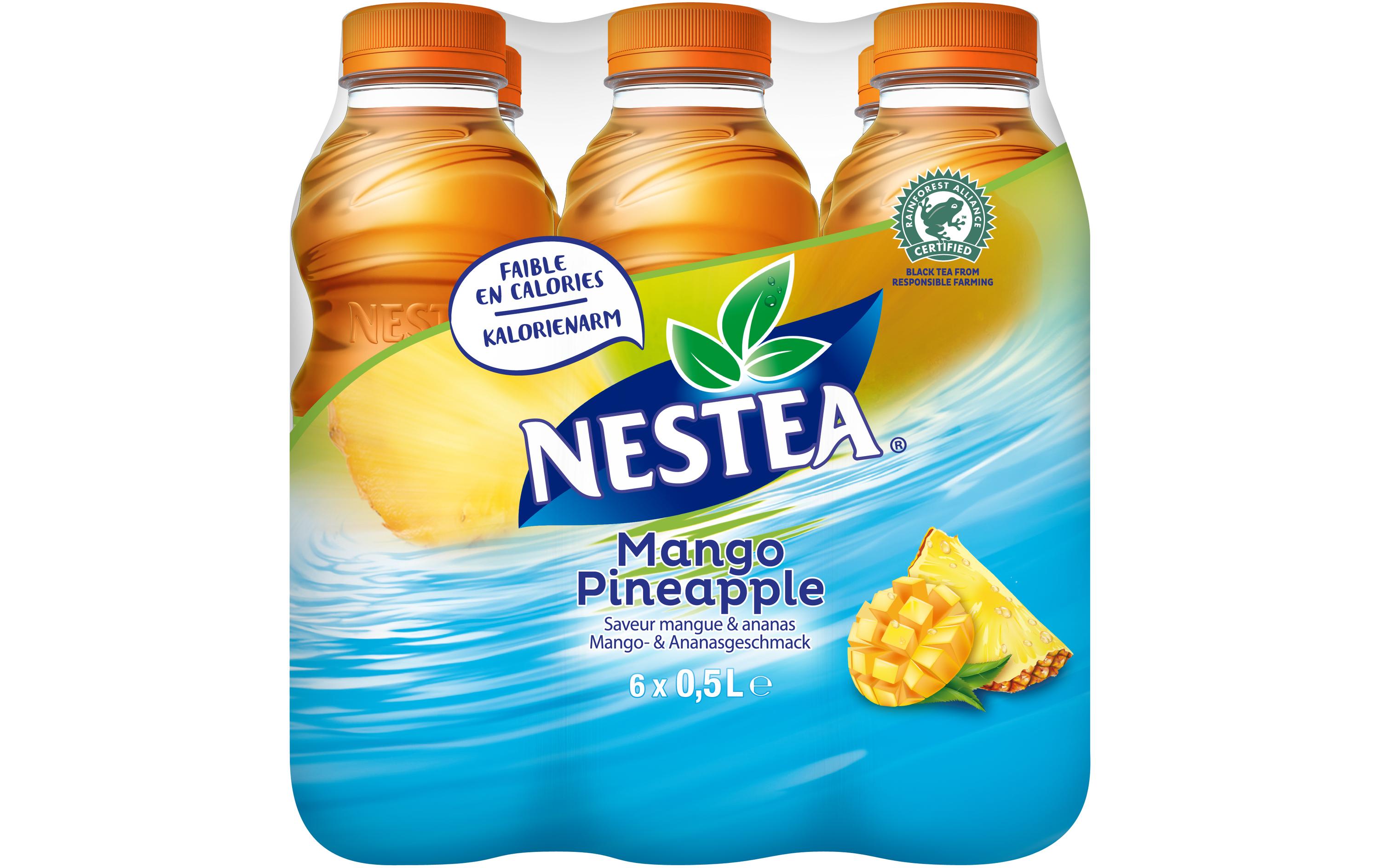 Schwarztee Ananas-Mango 6 Stück x 0.5 lAromatisiertes Erfrischungsgetränk mit Tee-Extrakt