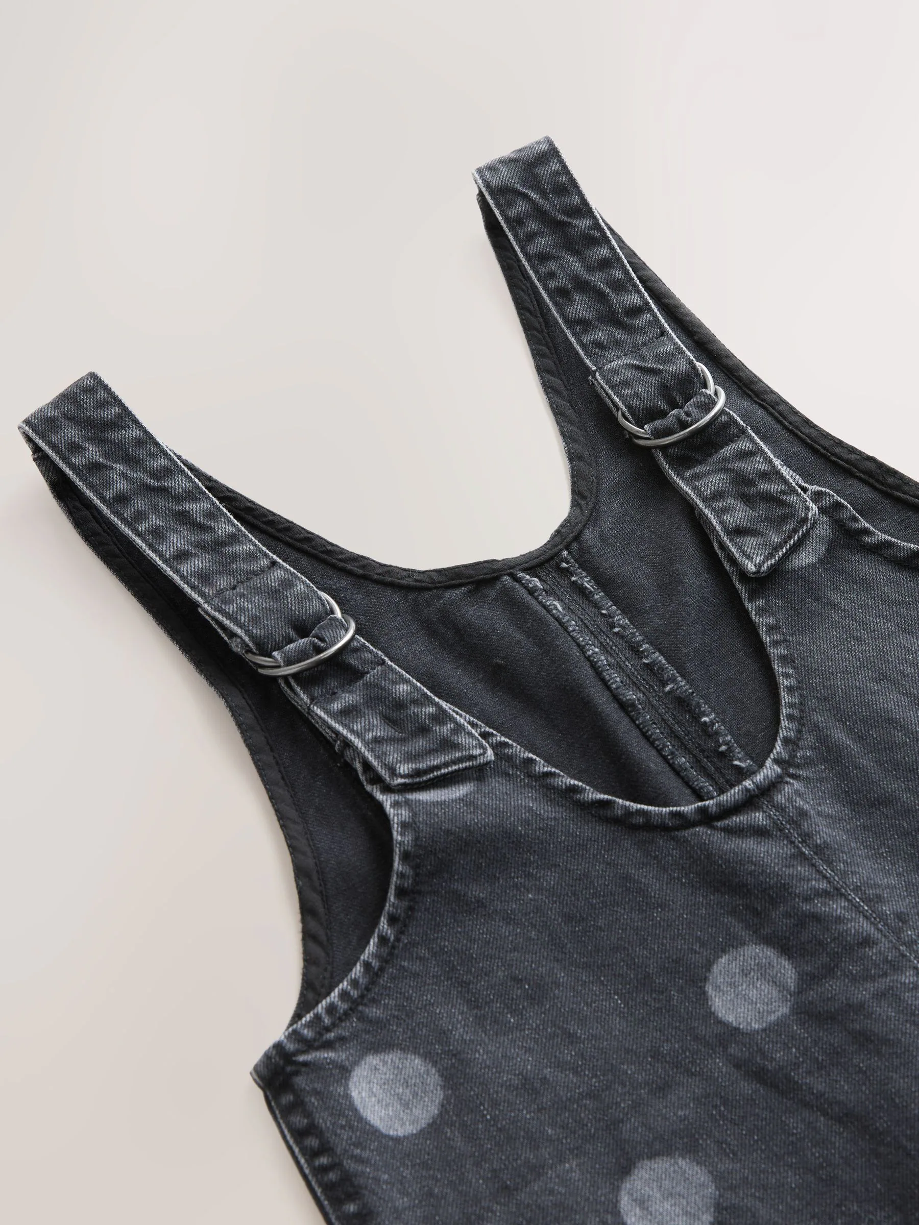 Grey Polka Dot - Slouchy Dungarees (3-16yrs)