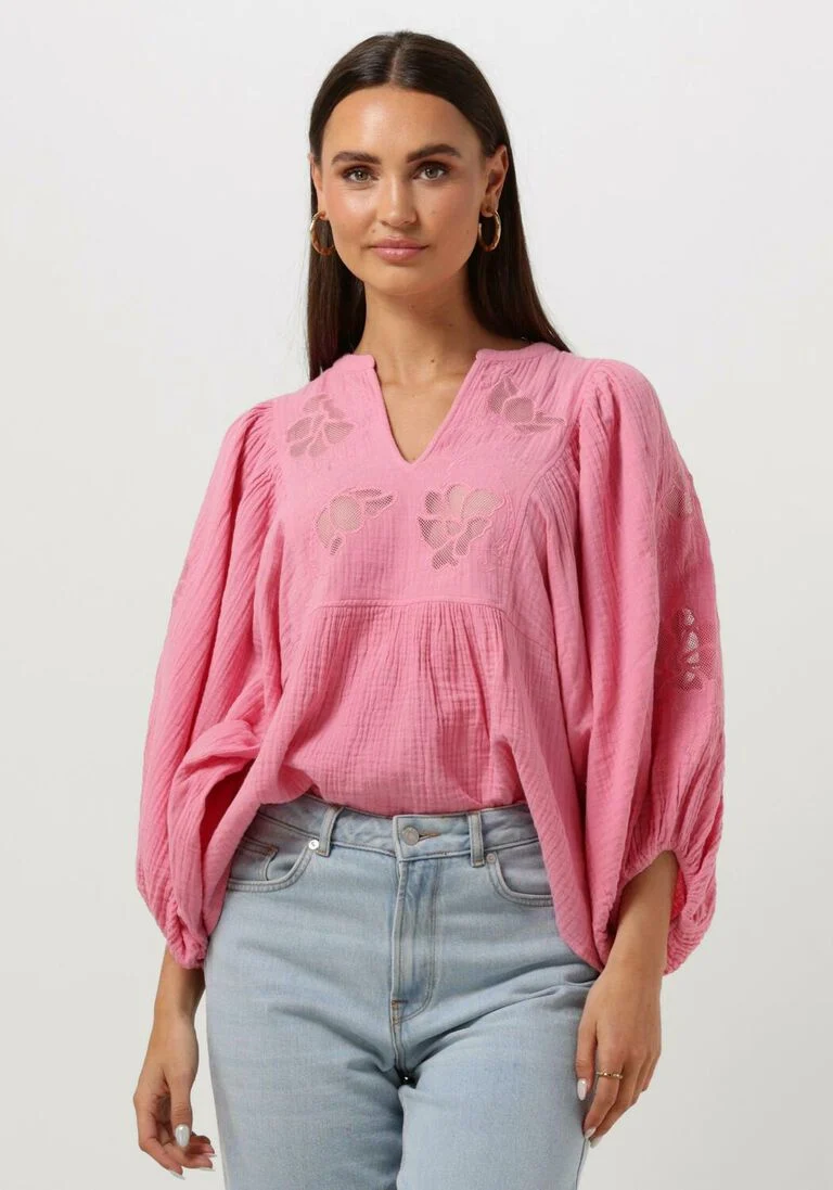 SISSEL EDELBO roze sissel edelbo blouse evelyn organic cotton top