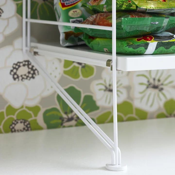 String - Vitrinenschrank mit Schiebetüren in Glas 78 x 30 cm, weiss