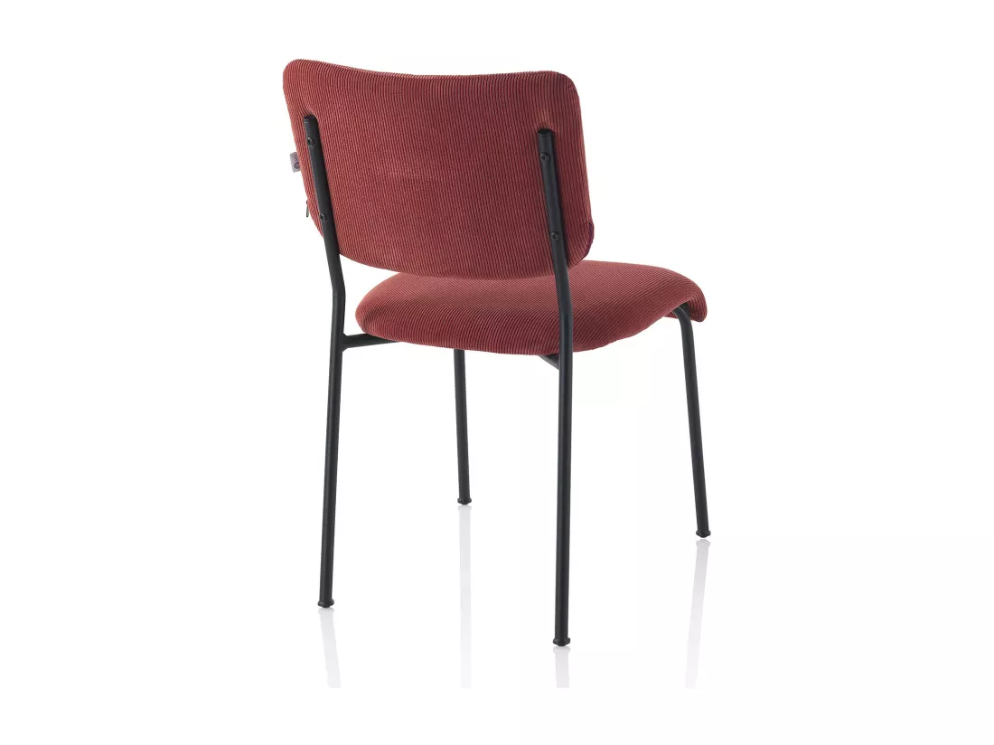 Set de 2 Chaises LOIS rouge corail