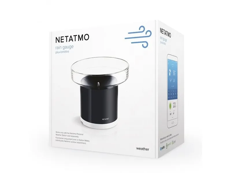 Netatmo NBU-NWS-NRG-EU Rain Pack - Vejrstation - trådløs - grå aluminium