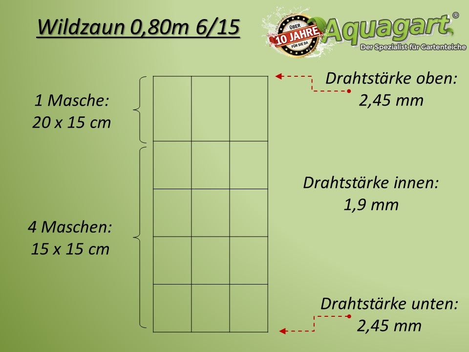50m wildhek, boshek, geknoopt gaas, weidehek, draadhek 80/6/15 zwaar
