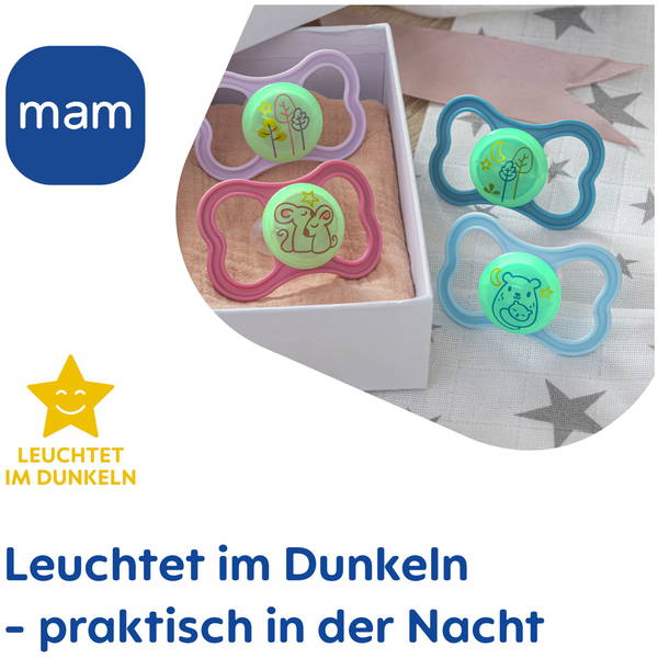 MAMMAM   Air Night Silikon Schnuller pink 6-16M