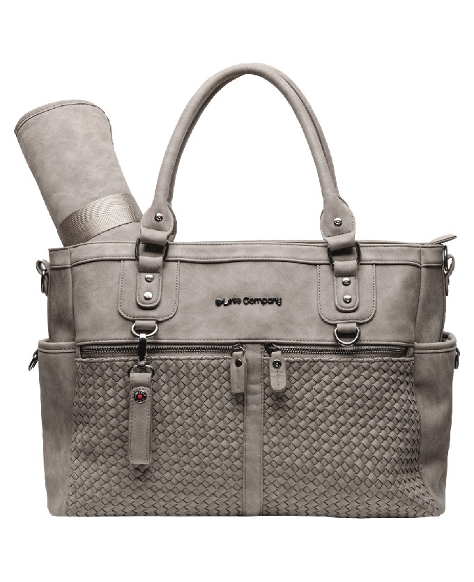 Little Company luiertas Monaco Braided Taupe - luiertassen - Prénatal