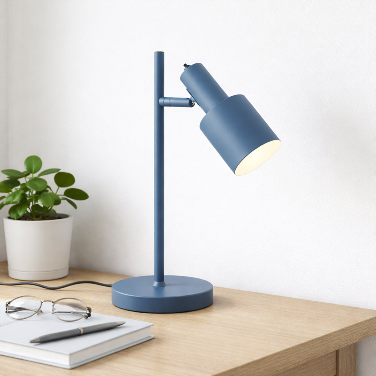 QAZQA Moderne tafellamp blauw - Stijn
