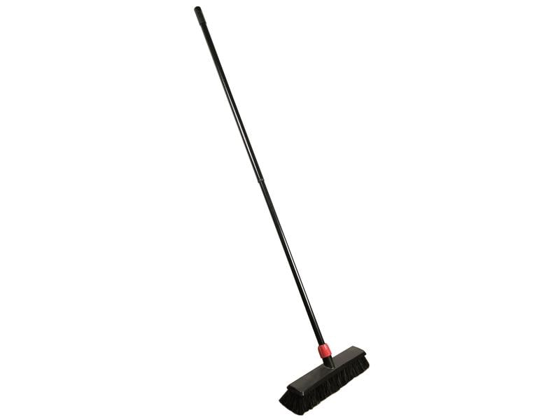 Edi Baur Besen Heavy duty mit Teleskopstiel, Schwarz Bodenwischer, 40 cm