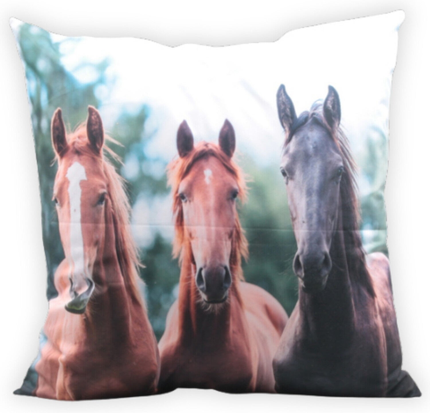 Farmwood Animals sierkussen paarden multi 45 x 45 x 2 cm