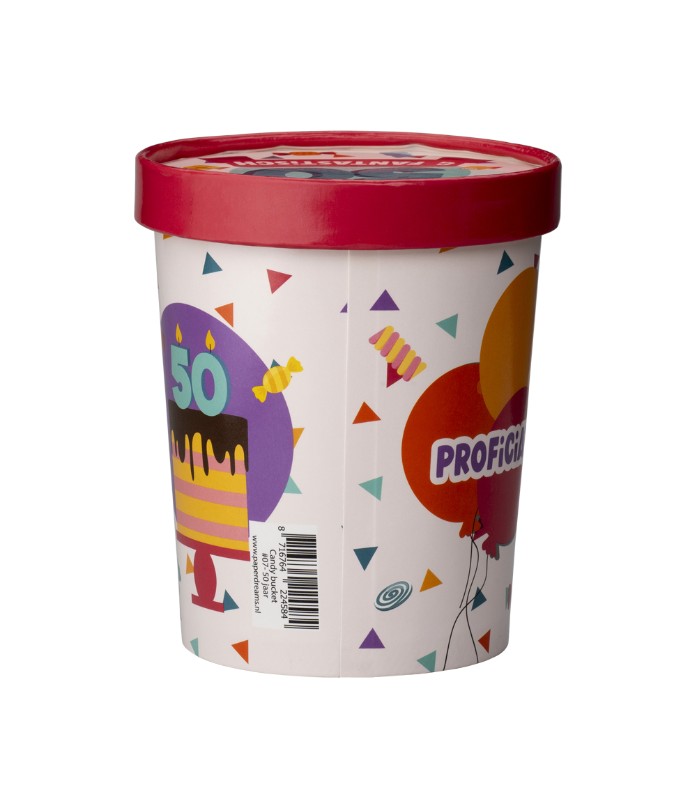 Gekleurde Snoepbakje 50 Jaar 12cm