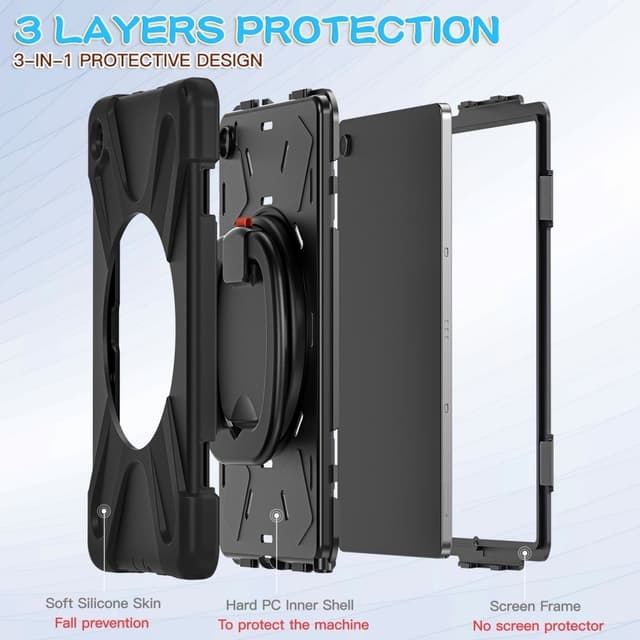 Til Samsung Galaxy Tab A9+ Etui PC+Silikone Tablet Cover