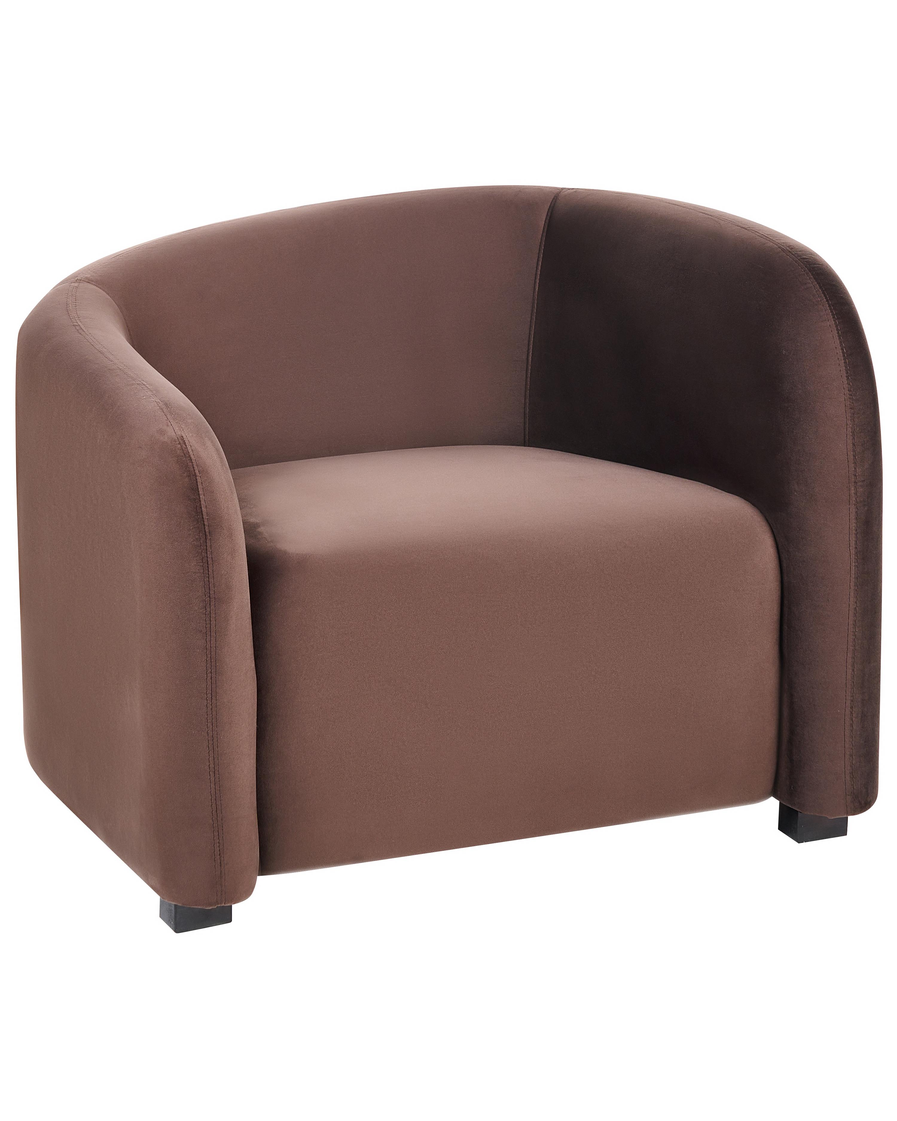 Set van 2 fauteuils VELTADA Fluweel Donkerbruin