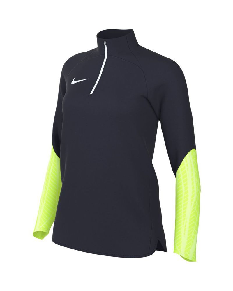Haut d'entrainement 1/4 Zip Nike Strike 23 Bleu Marine & Jaune Fluo pour femme