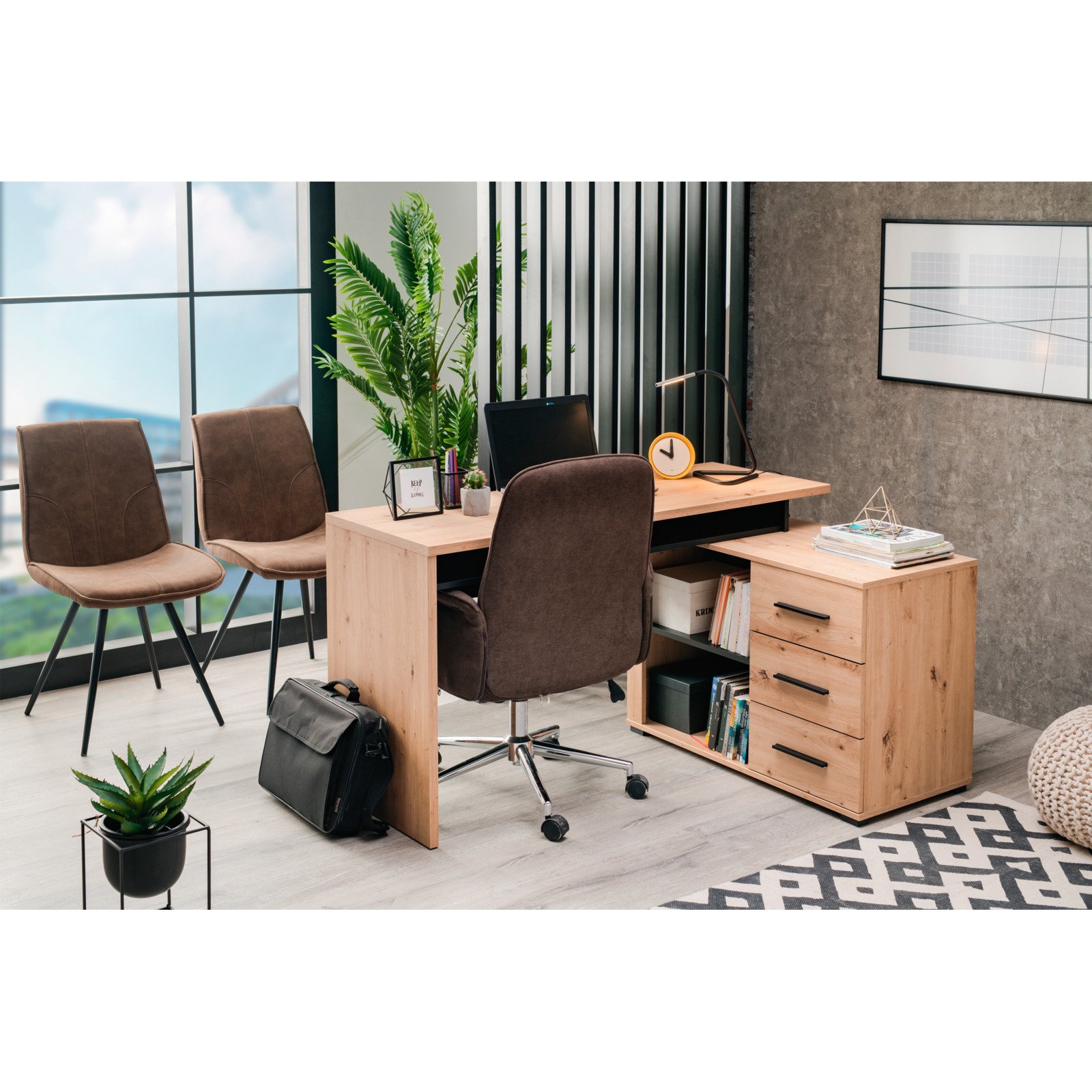 Schreibtisch Arhimed Dekor Eiche Artisan 137,5 x 75 x 101,5 cm