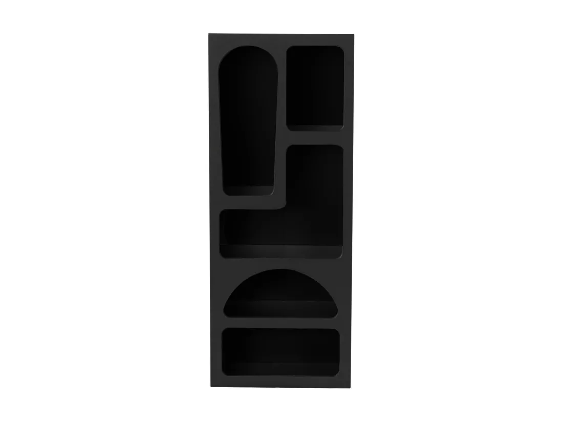 Etagère avec 5 niches - Noir - LUELA