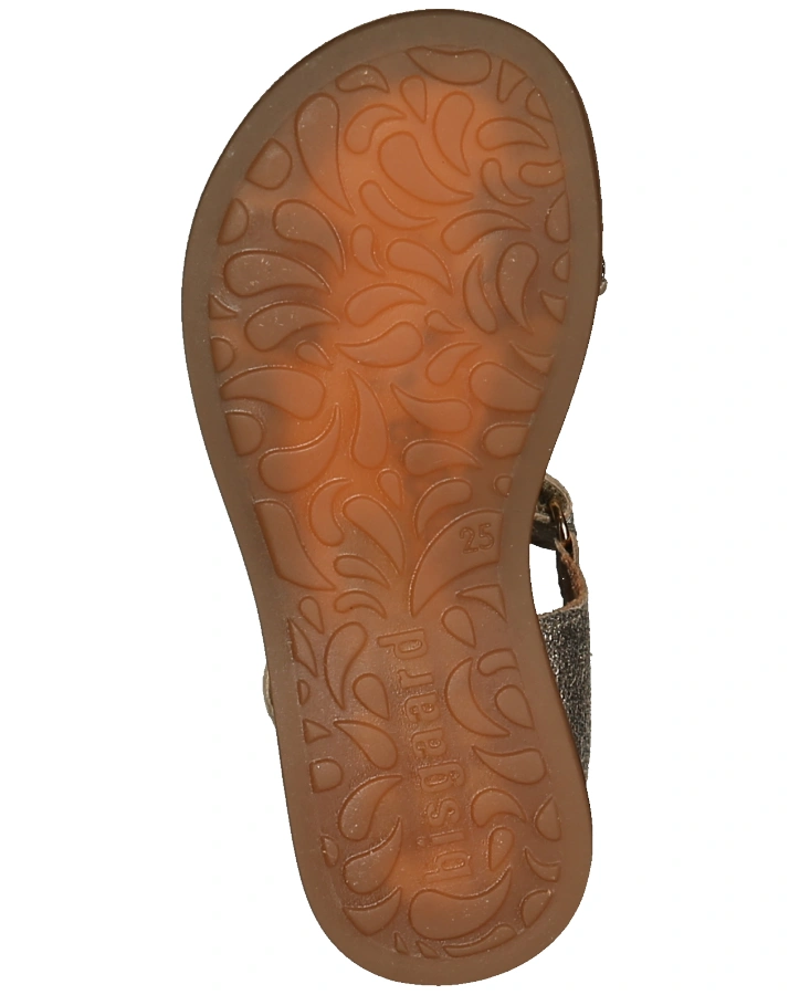 Leder-Sandalen ALMA mit Klett in stone