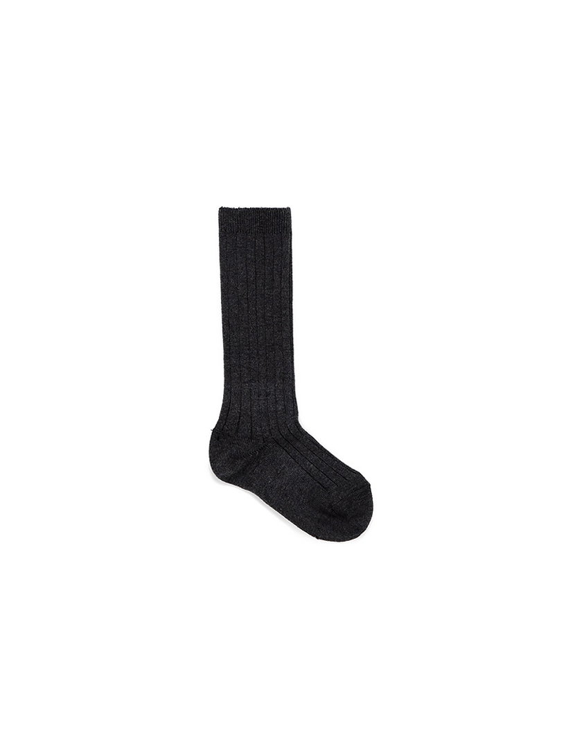 Gray Ribbed Sock