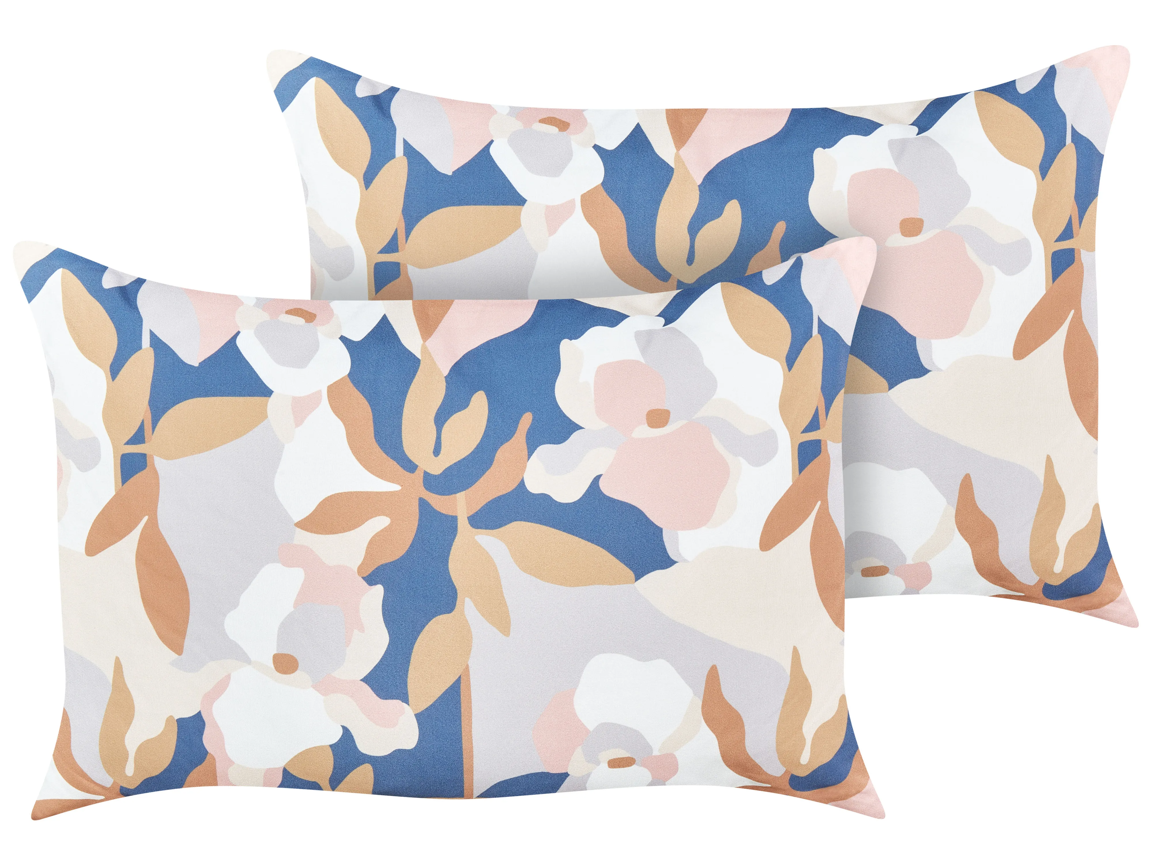 Set van 2 tuinkussens VEREZZI bloempatroon 40 x 60 cm Meerkleurig