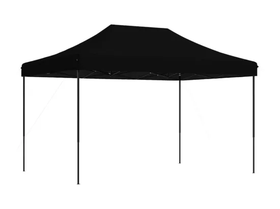 Tente de réception pliable escamotable noir 410x279x315 cm