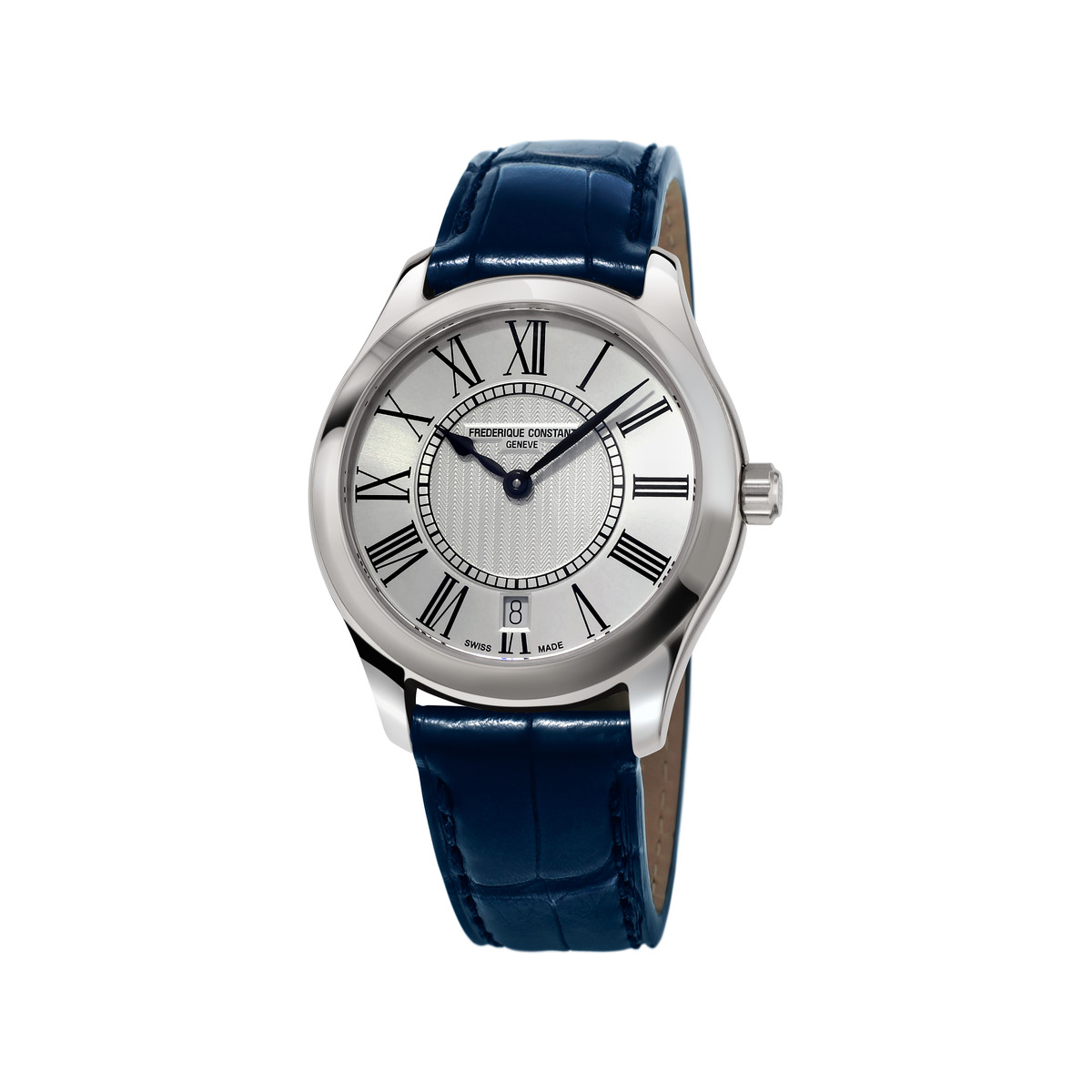 Montre Frederique constant femme acier cuir