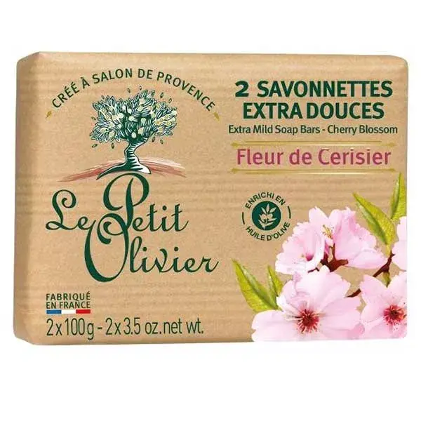 Le Petit Olivier - 2 Sabonetes Extra Suaves - Flor de Cerejeira 2 x 100g