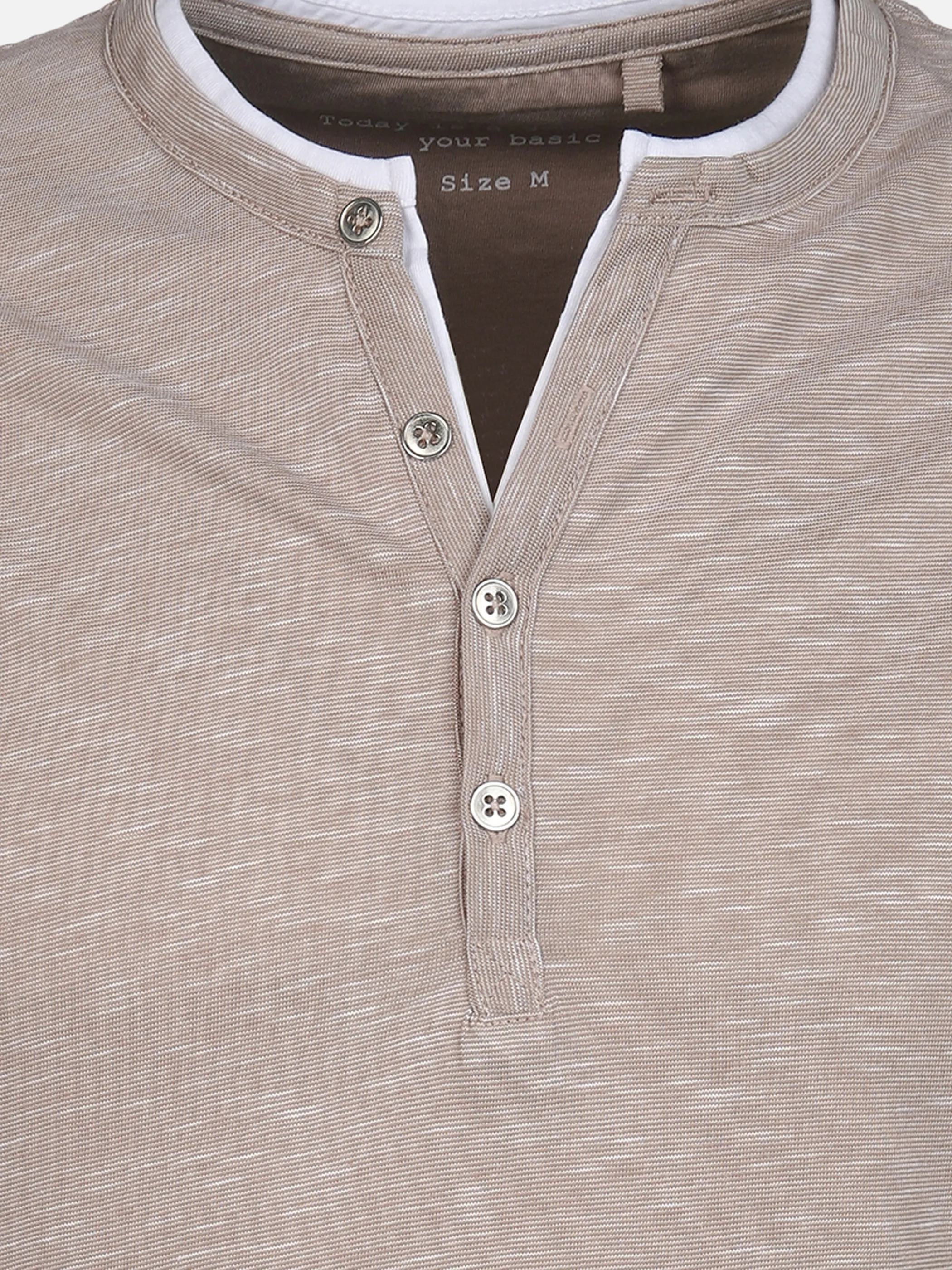 Herren Henleyshirt in 2in1 Optik