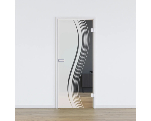 Pertura glazen deur Glera Reflect 02 834 x 1960 x 8 mm Rechts voor Studio Office fitting