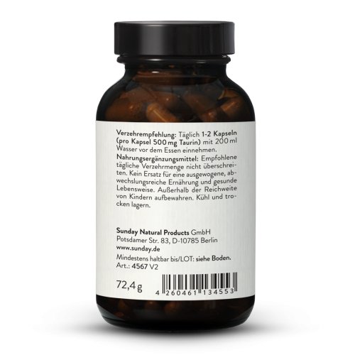 Sunday Natural Products  Taurin 500 mgKapseln