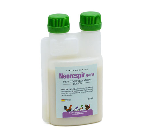 Neorespir 250 ml - Expectorante preventivo para doenças respiratórias em aves - Mucolítico para galinhas
