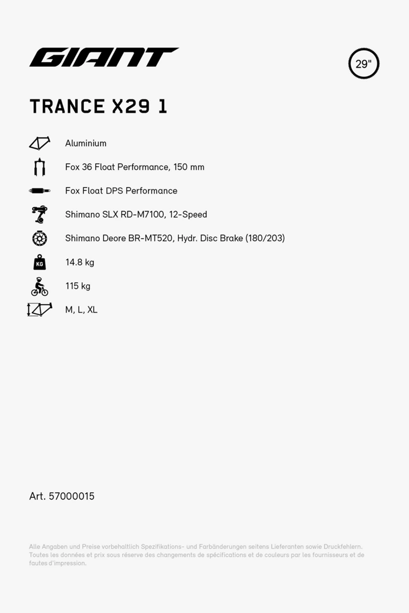 Giant Trance X 29 I Mountainbike 2024