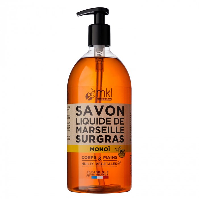 Savon Liquide de Marseille Huile d'Argan Huile de Monoï 1 L