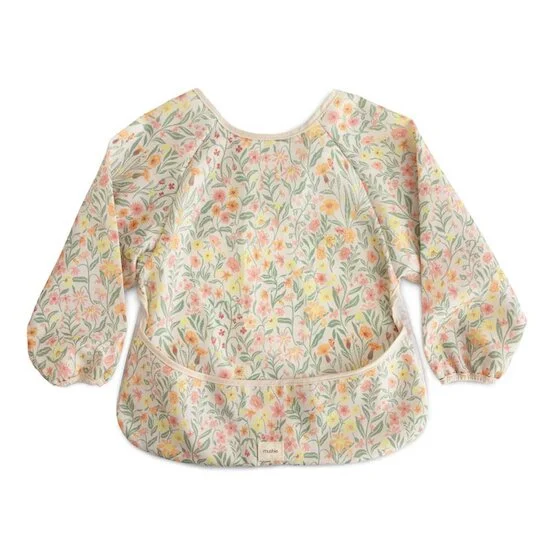 Bavoir à manches longues   Pastel Blooms        de               mushie