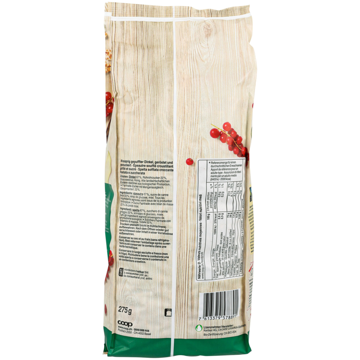 Naturaplan Bio Fairtrade Dinkelpops