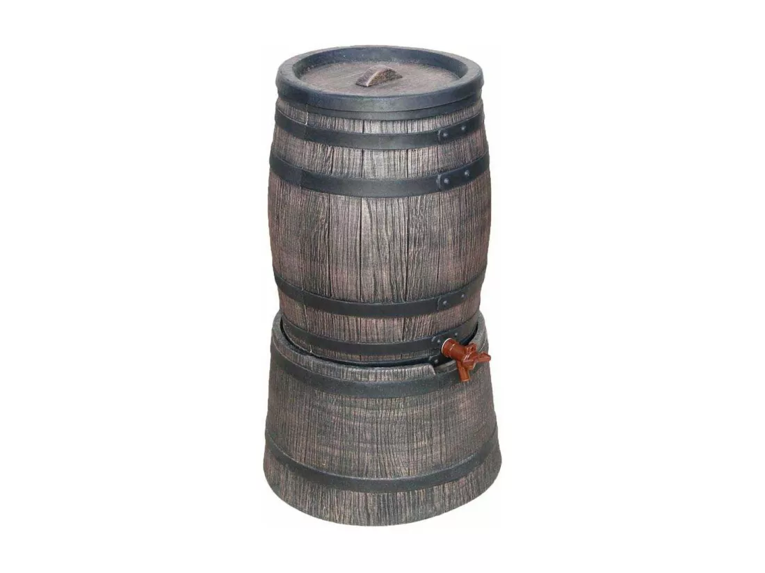 Récupérateur d'eau de pluie en polyéthylène avec support Barrel 50 litres