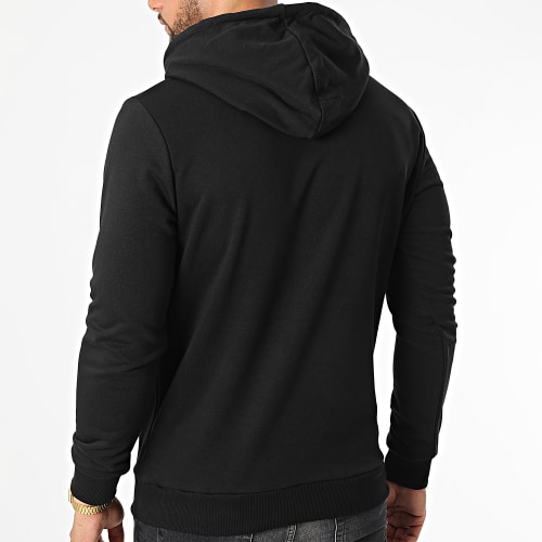 Sweat Capuche La Laverie Noir Vert Fluo