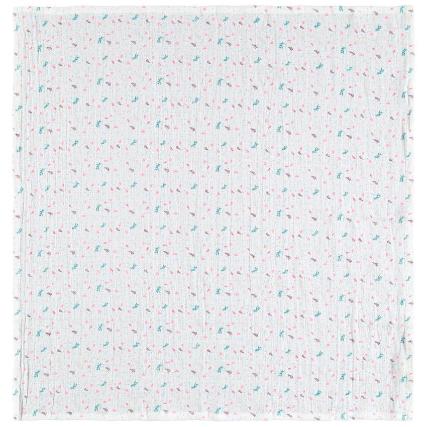 Lot de 3 langes en gaze de coton fille - Ecru
