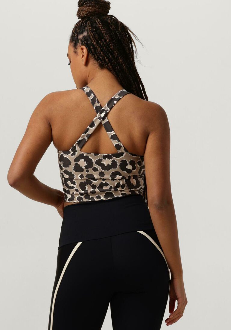 DEBLON SPORTS leopard deblon sports top sarah cross top