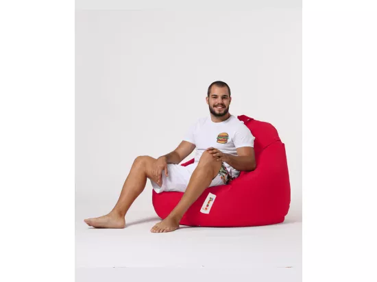 Pouf poire rouge Premium XXL
