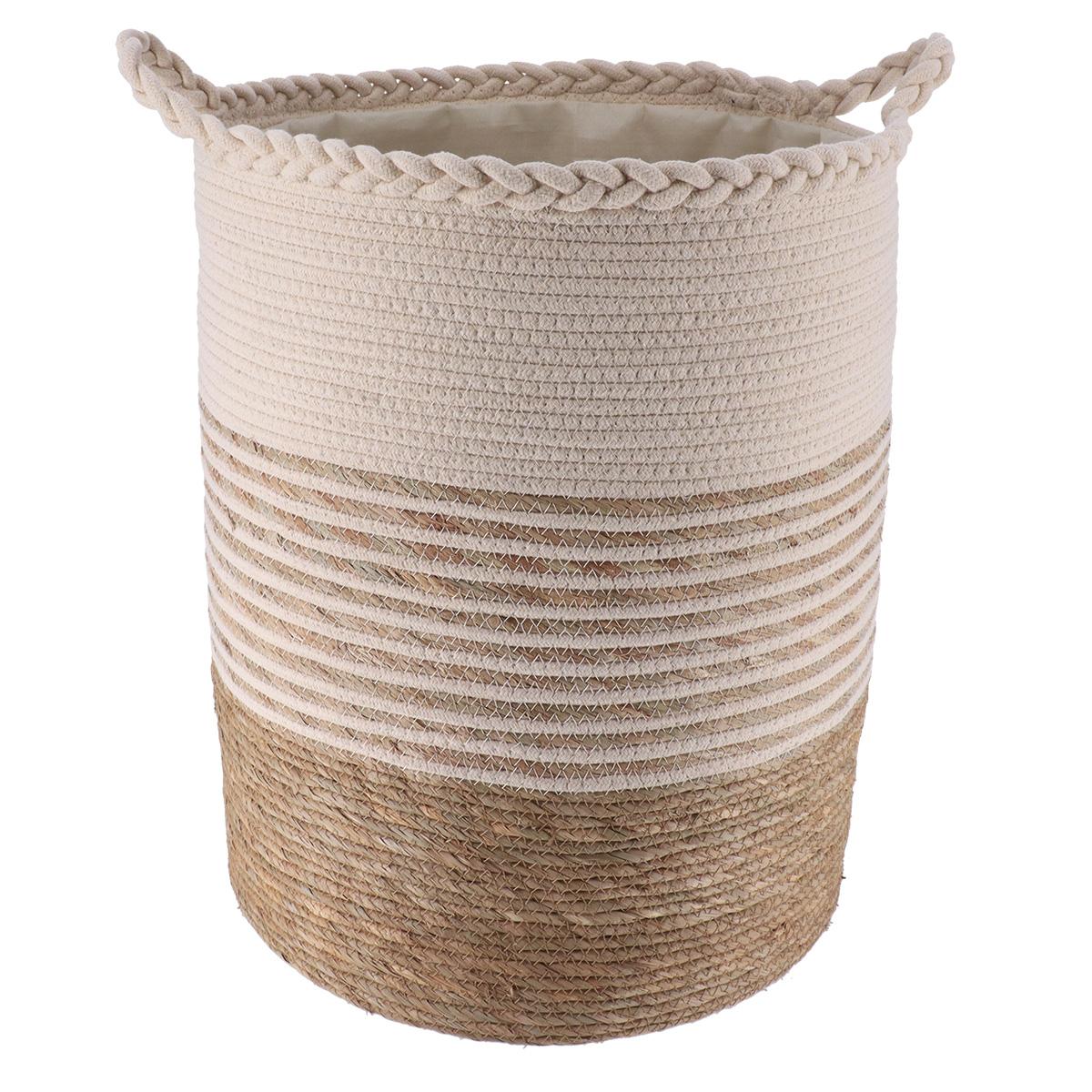 PANIERE RONDE NATURELLE 40X50CM BEIGE