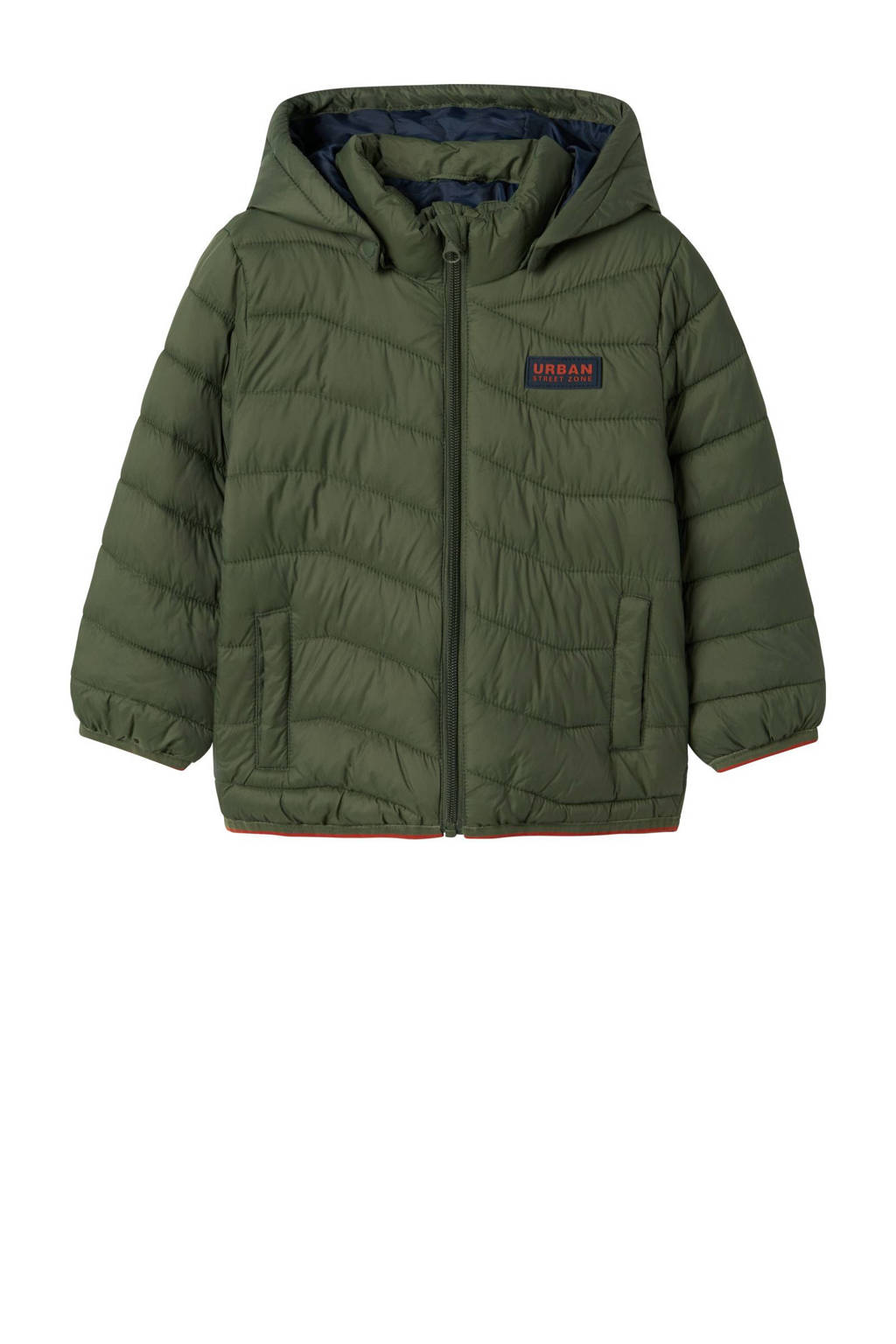 NAME IT gewatteerde winterjas NMMMONAY groen