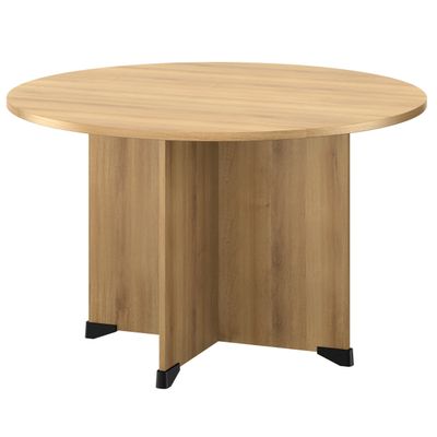 Table de réunion ronde JAZZ+ - 120 cm - chêne du bocage