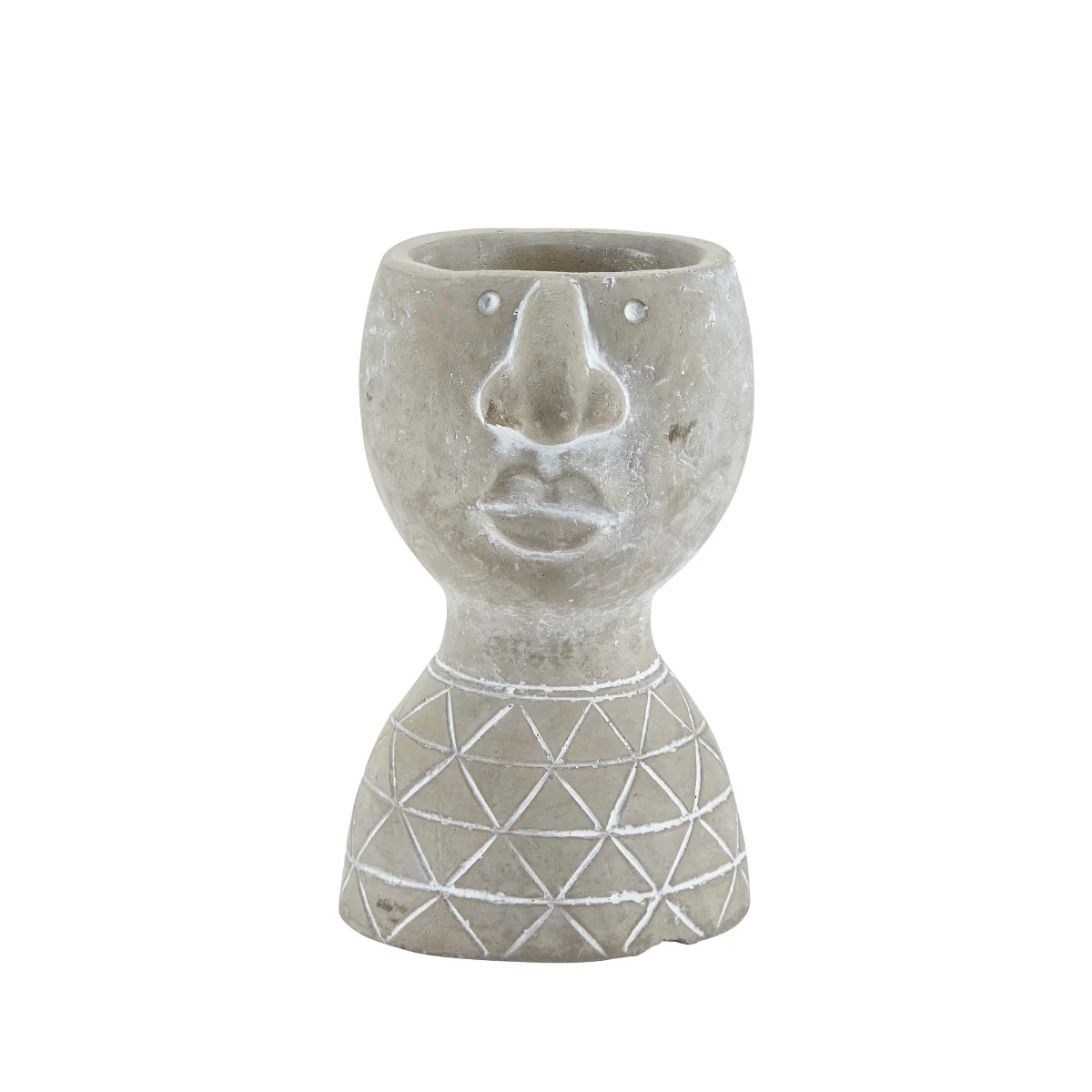 Bahne Interior  Vase with face, open eyes - Grey