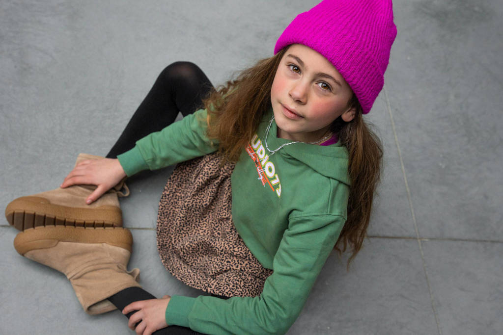 TYGO & vito hoodie Selma met printopdruk groen