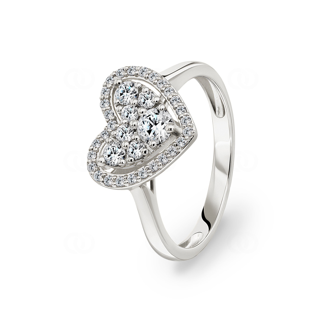 Verlobungsring 750/18 K Weissgold mit Diamanten 0.51 ct H/si by CHRISTIAN