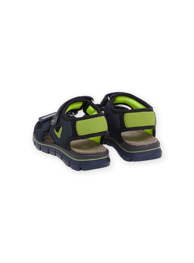 Sandales bleu marine en cuir