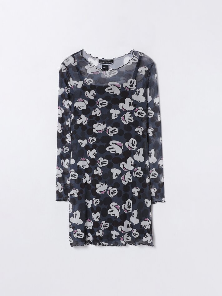 Vestido com estampa do Mickey Mouse ©DS - Preto