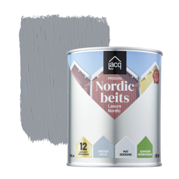 Lacq Produra Nordic beits mat Zweeds grijs 750 ml
