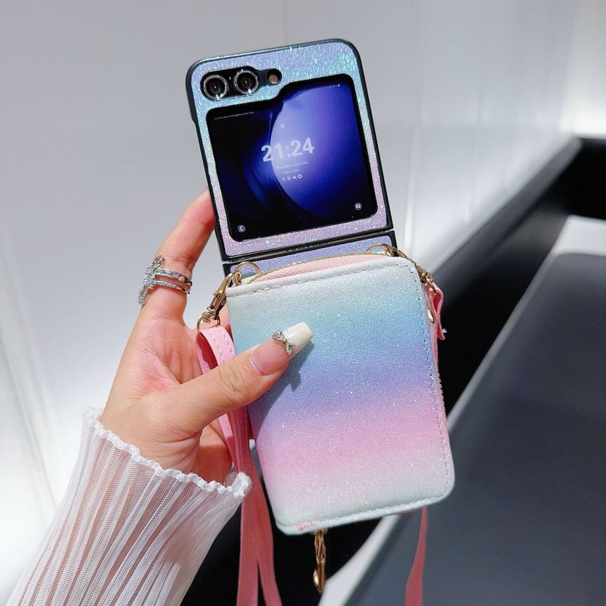 Vachie - Telefoonhoesje met rits en lanyard - Samsung Flip