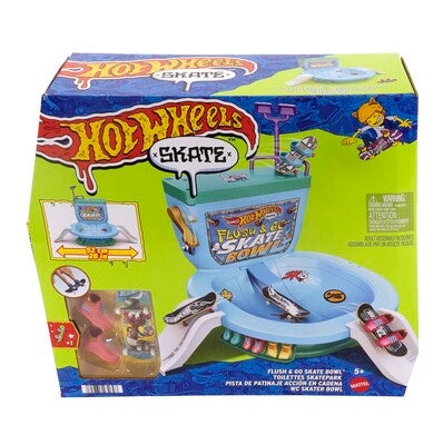 Hot Wheels Flush & Go Fingerskateboard inkl. Skatebowl