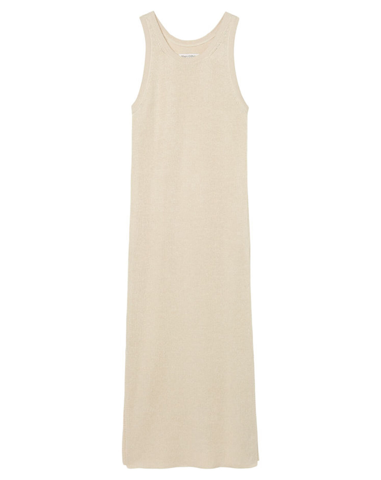Marc O'Polo Robe en Maille 100% Lin Longue beige